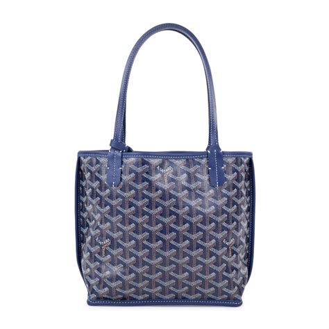 goyard anjou tote blue|authentic Goyard anjou mini black.